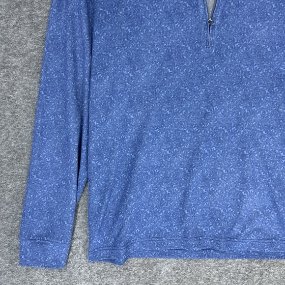 Johnnie O Aspen Lake Microfleece 1/4 Zip Pullover Mens M Performance Geometric - Picture 4 of 12